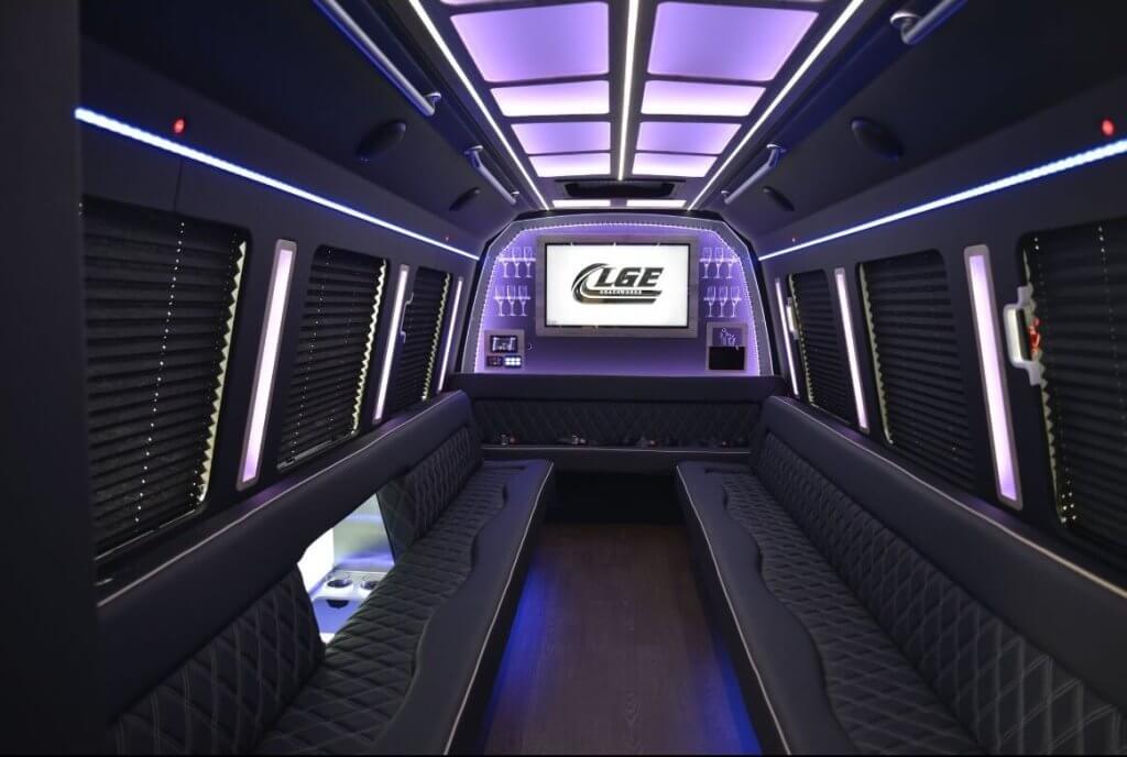 Party Bus from Miami to Disney World and Orlando Parks 4 The inside of a party bus in Miami, FL double black transportation
